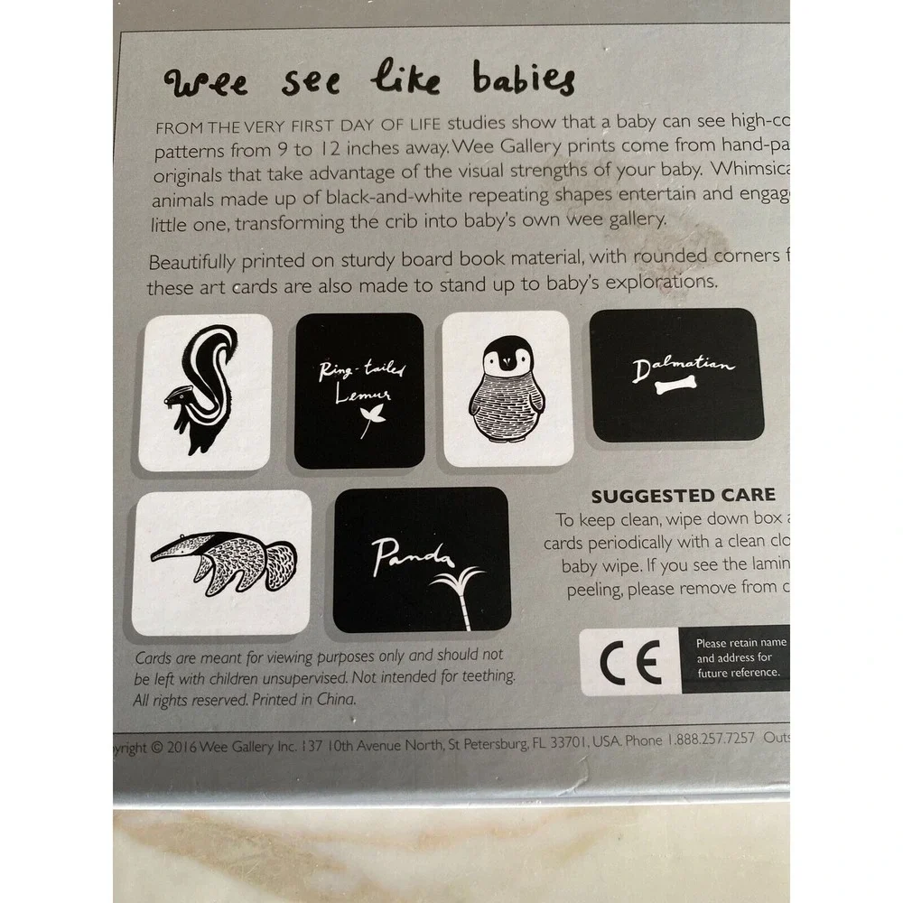 Wee Gallery Art Cards For Baby Black & White Collection